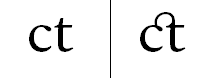 ct with and without discretionary ligatures