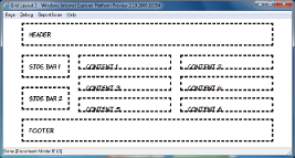 A three column layout with header and footer