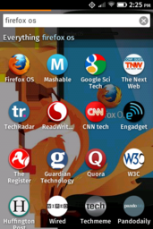 Firefox OS search for Firefox OS